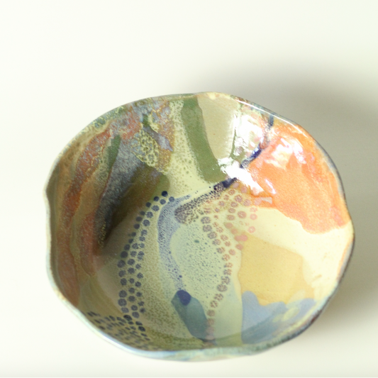 Handcrafted Pottery Everything Bowl - Marine Mosaic