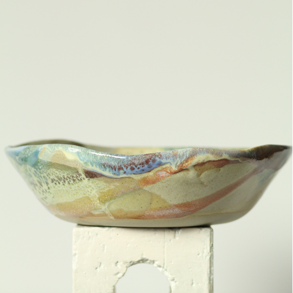 Handcrafted Pottery Everything Bowl - Marine Mosaic