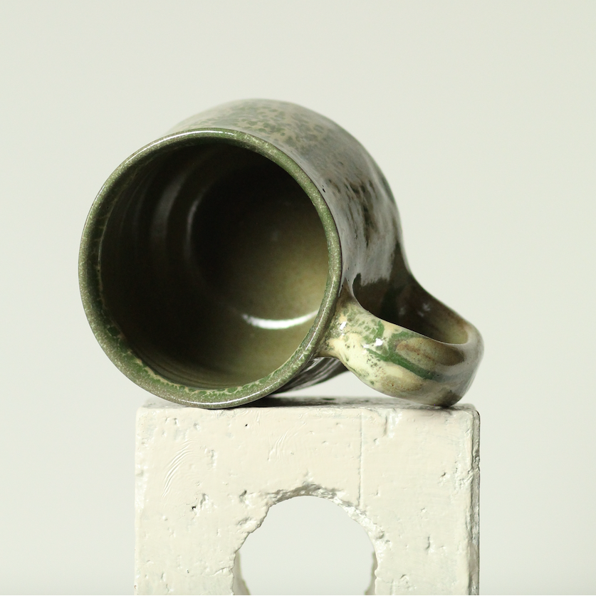 Handcrafted Pottery Imprint Mug - Salted Green (440mls)