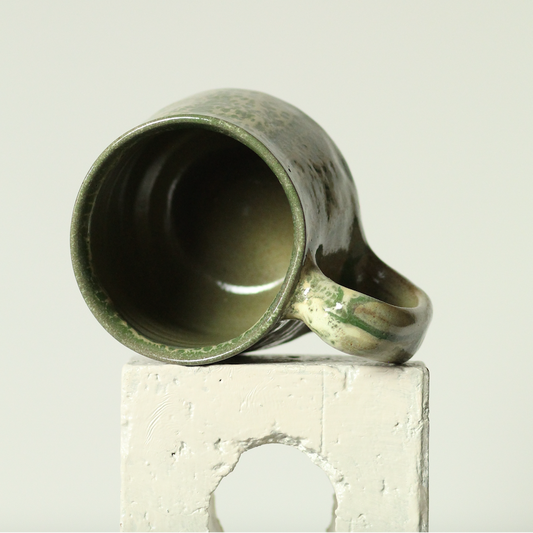 Handcrafted Pottery Imprint Mug - Salted Green (440mls)