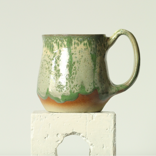 Handcrafted Pottery Imprint Mug - Salted Green (440mls)
