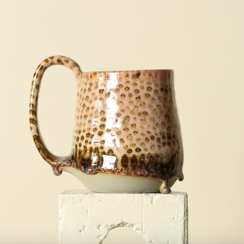 Handcrafted Pottery Imprint Mug - Luxe Leopard (440mls)