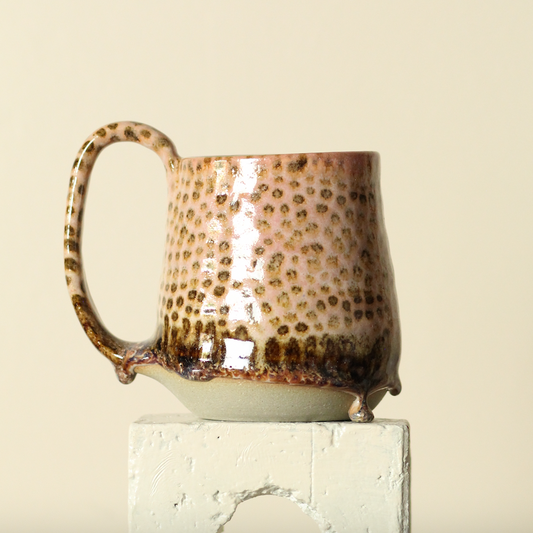 Handcrafted Pottery Imprint Mug - Luxe Leopard (440mls)