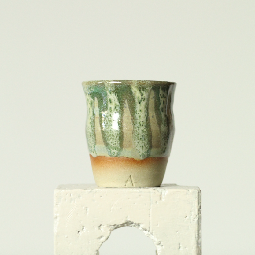 Handcrafted Pottery Espresso Cup - Salted Green (150mls)