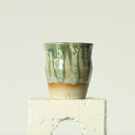 Handcrafted Pottery Espresso Cup - Salted Green (150mls)