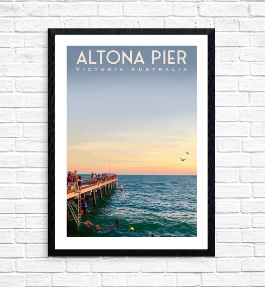 Vintage Poster - Altona Pier Jump