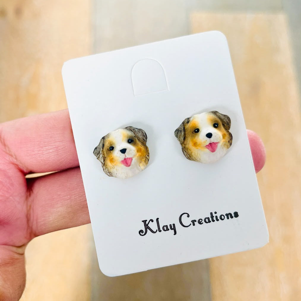 Handmade Polymer Clay Earrings - Dog Collection