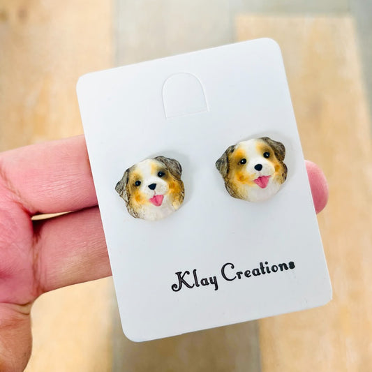 Handmade Polymer Clay Earrings - Dog Collection