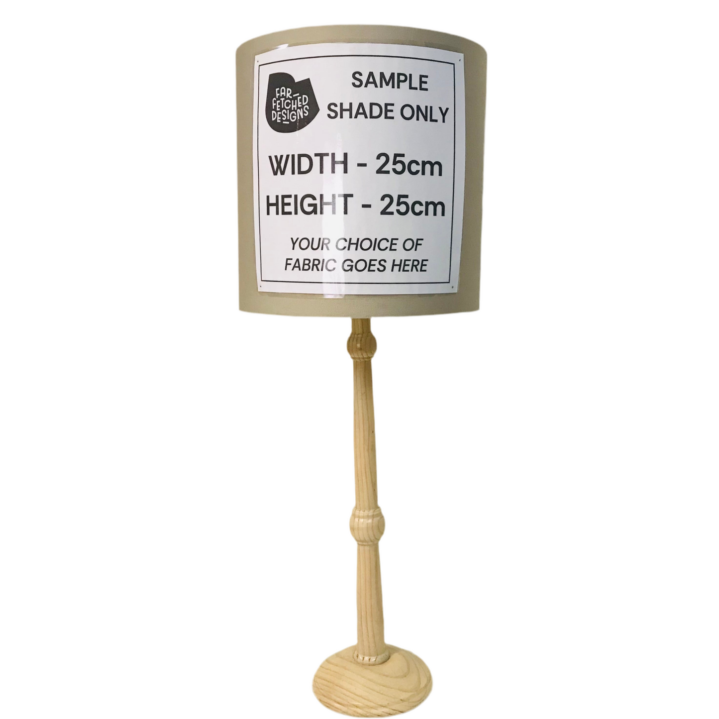 Lamp Base Only - Pine White Wash Turned Column Table Lamp