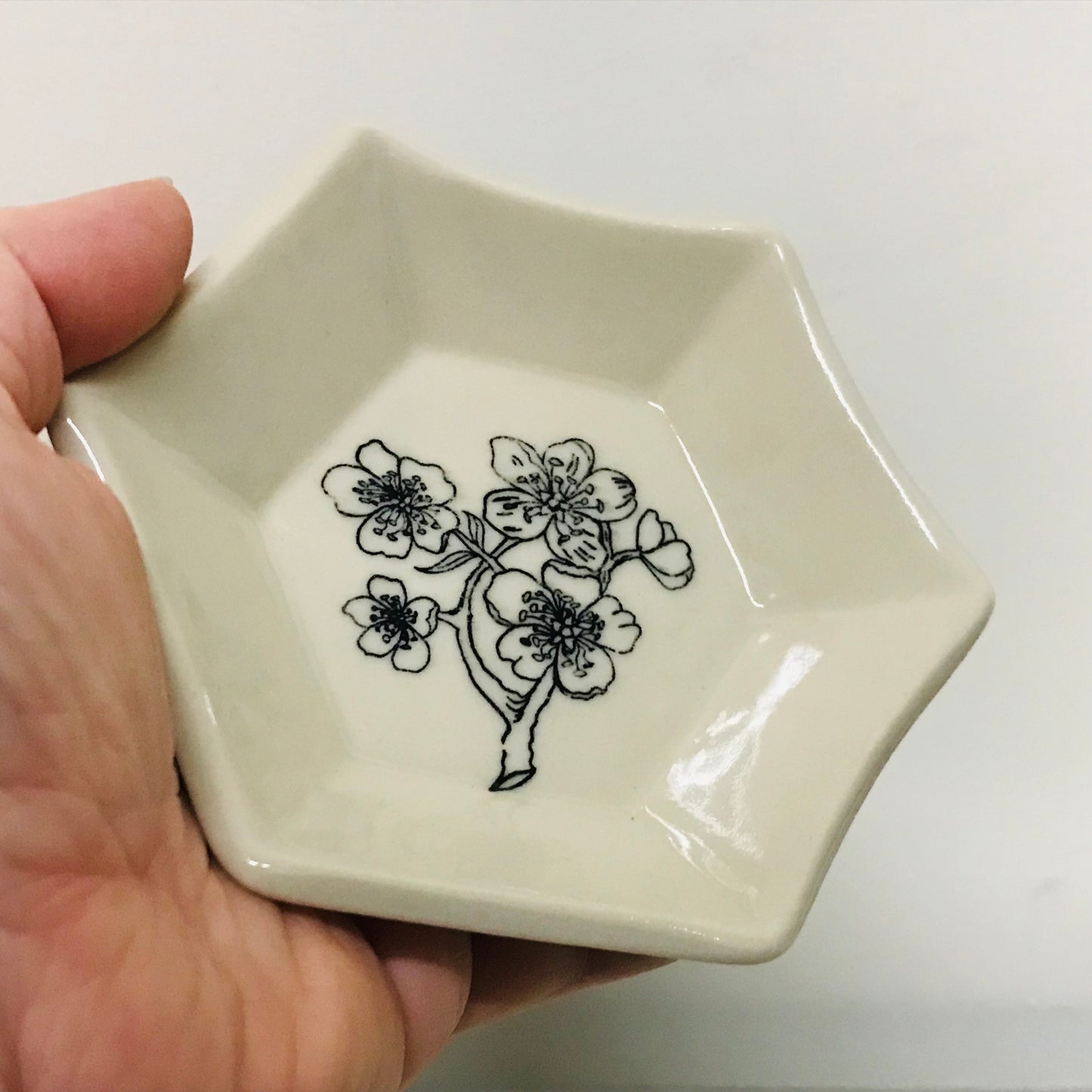 Handthrown Pottery Hexagon & Triangle Trinket Dishes