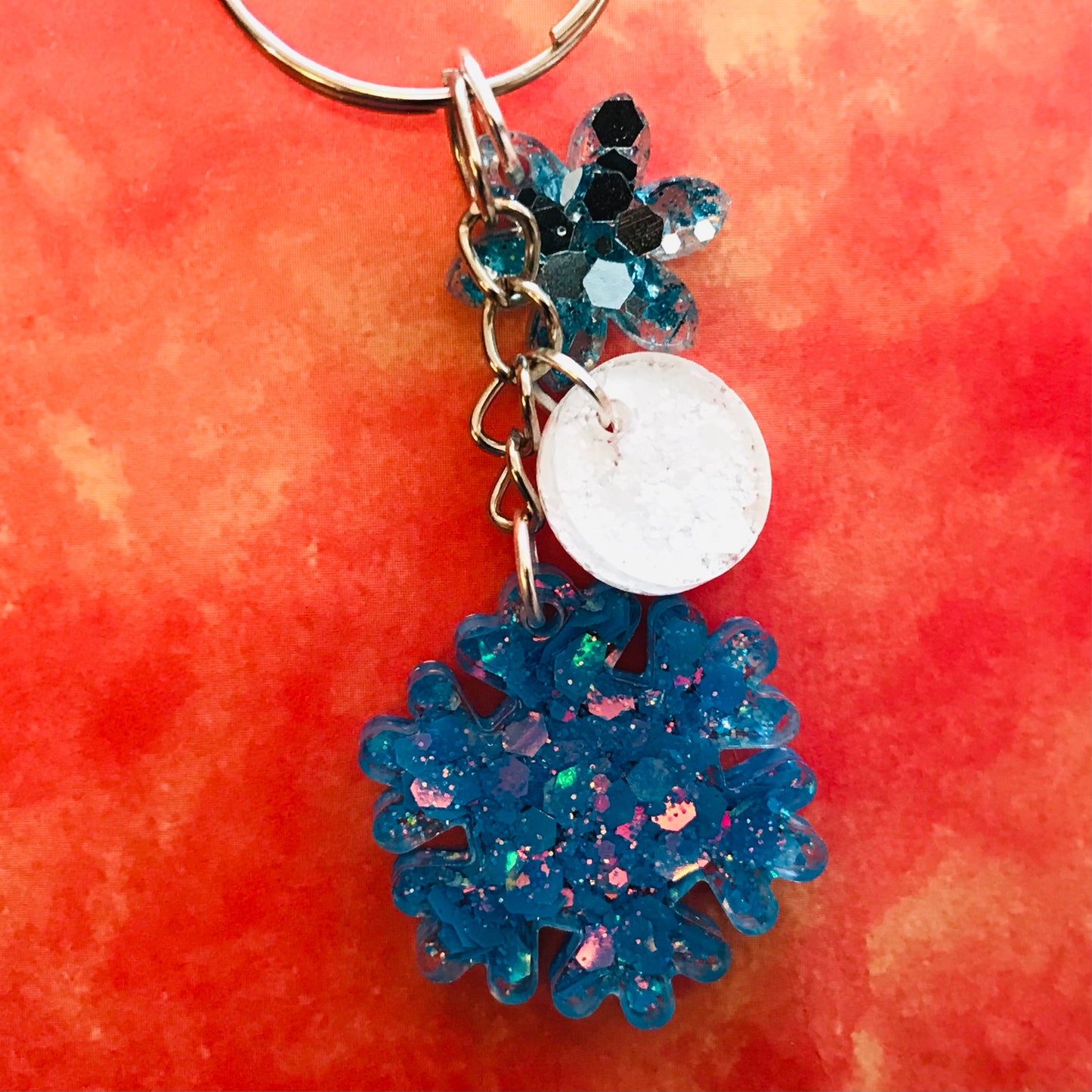 Resin Sparkle Christmas Key Chains