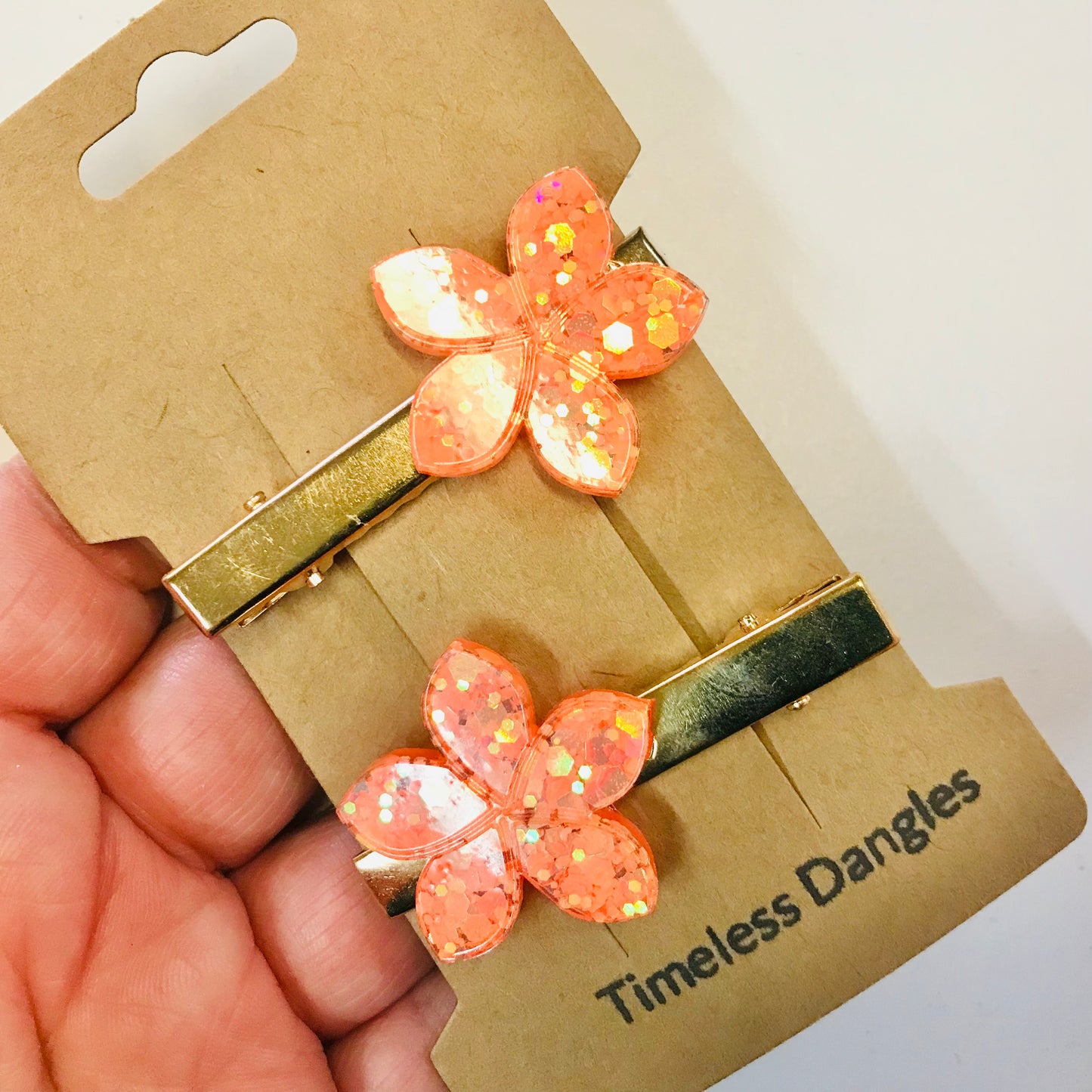 Resin Sparkle Hair Clips - Mini Set of 2