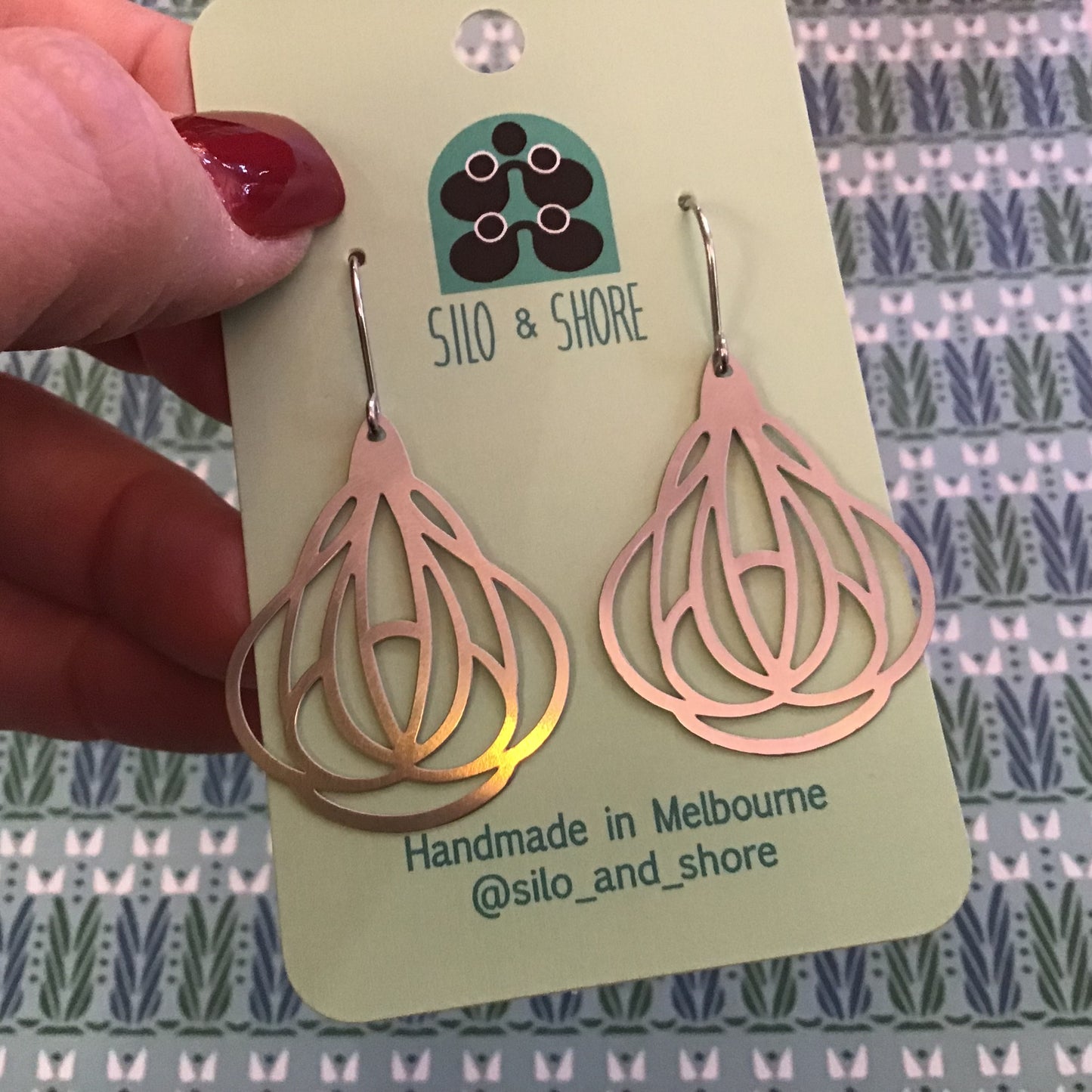 Stainless Steel Statement Earrings - Pindrop Range