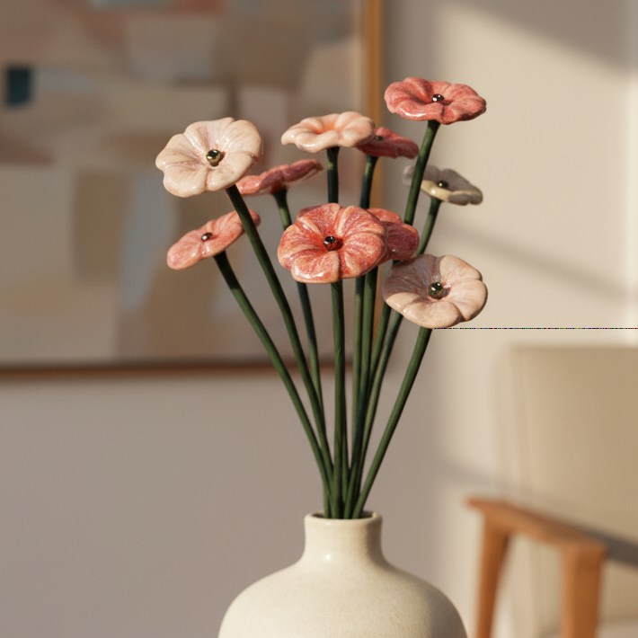 Handthrown Ceramic Flower
