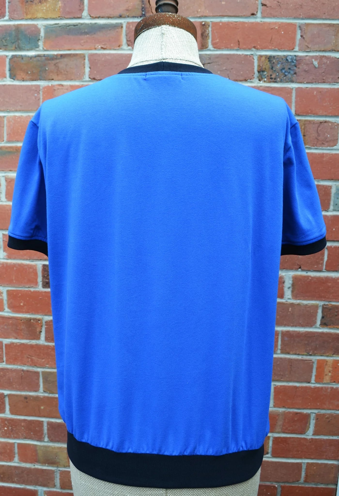 Women's Handmade Cotton Blend Tee - Paradise Retro