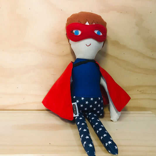 Handmade One-Of-A-Kind Superhero Cloth Doll