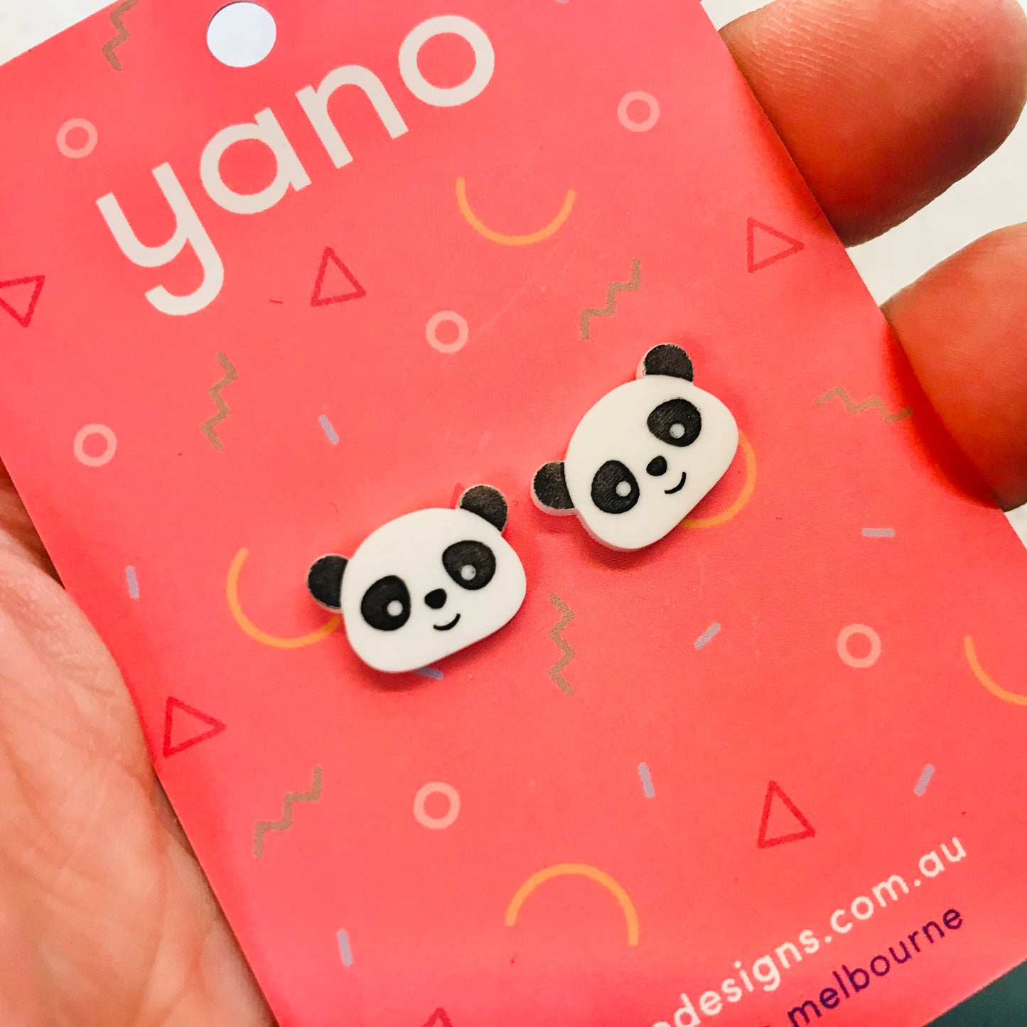 Panda Laser Cut Stud Earrings