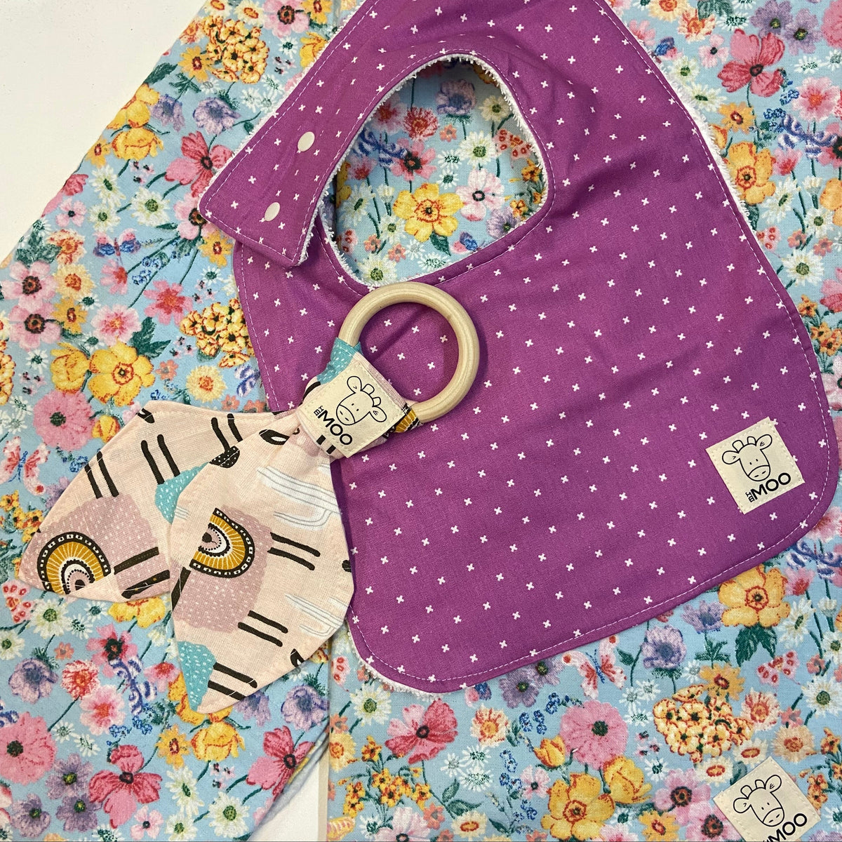 Gift Box - Blanket, Bib & Timber Teether