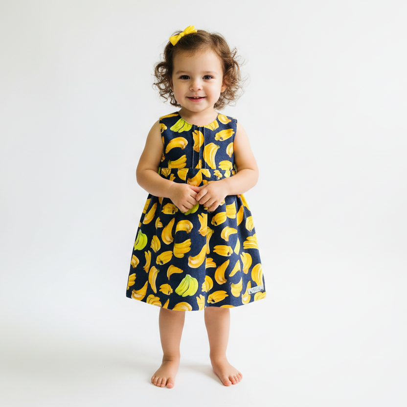 Girls empire handmade dress - Bananas