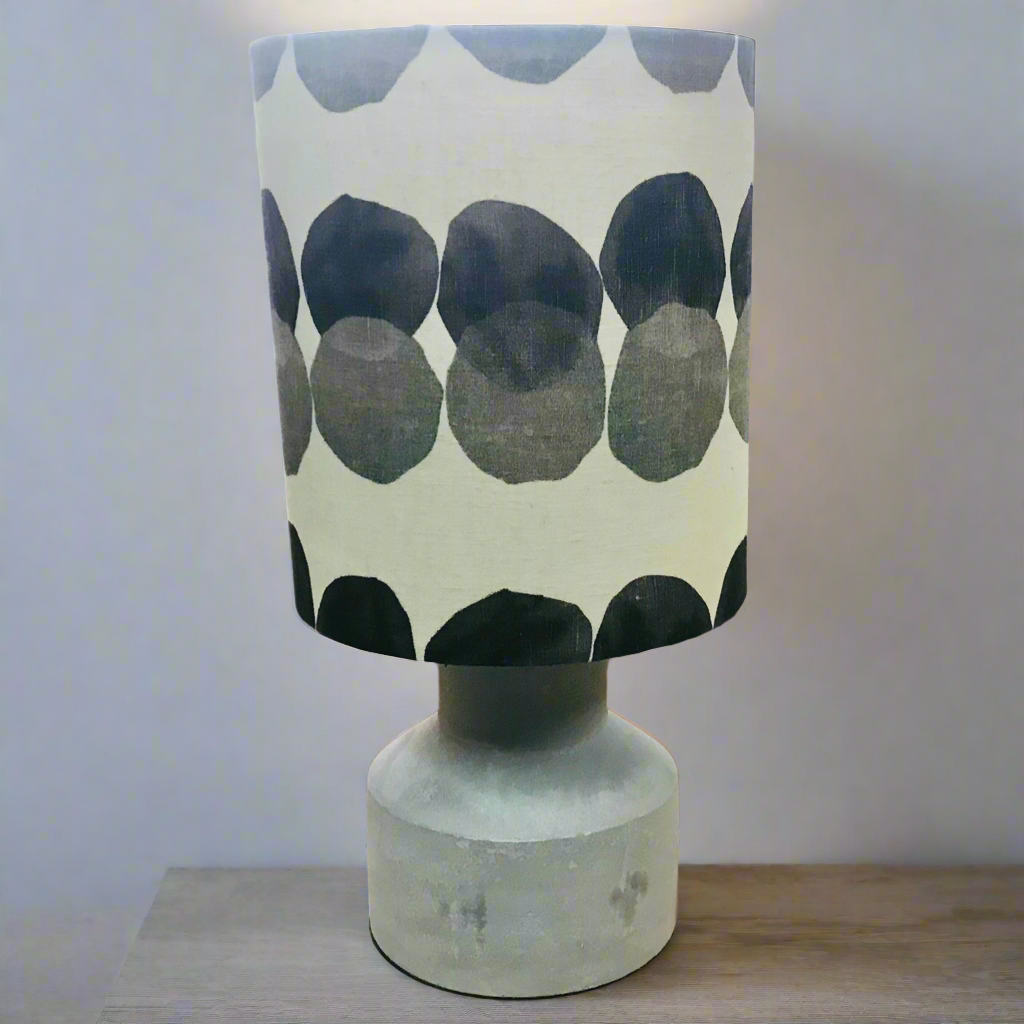 Linen Spots on Concrete Table Lamp