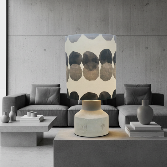 Linen Spots on Concrete Table Lamp