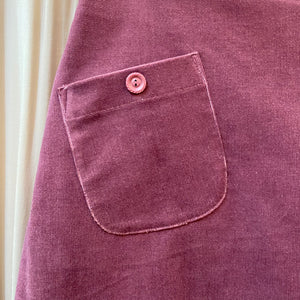 Women's Handmade Corduroy Pocket Skirt - Rose