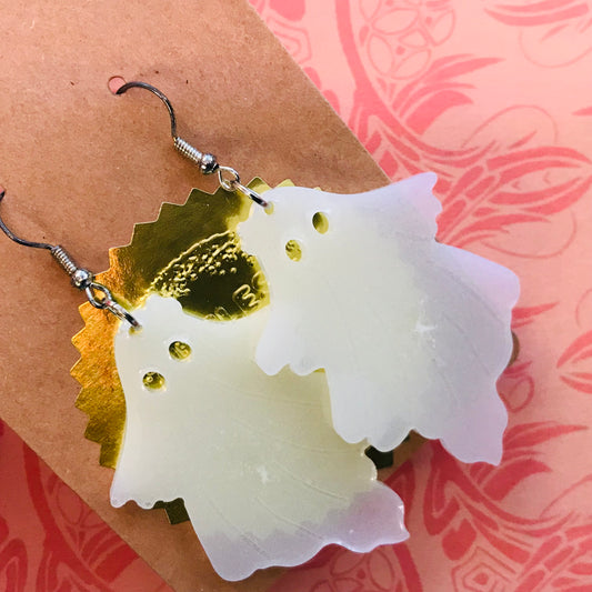 Novelty Resin Sparkle Dangle Earrings - Halloween