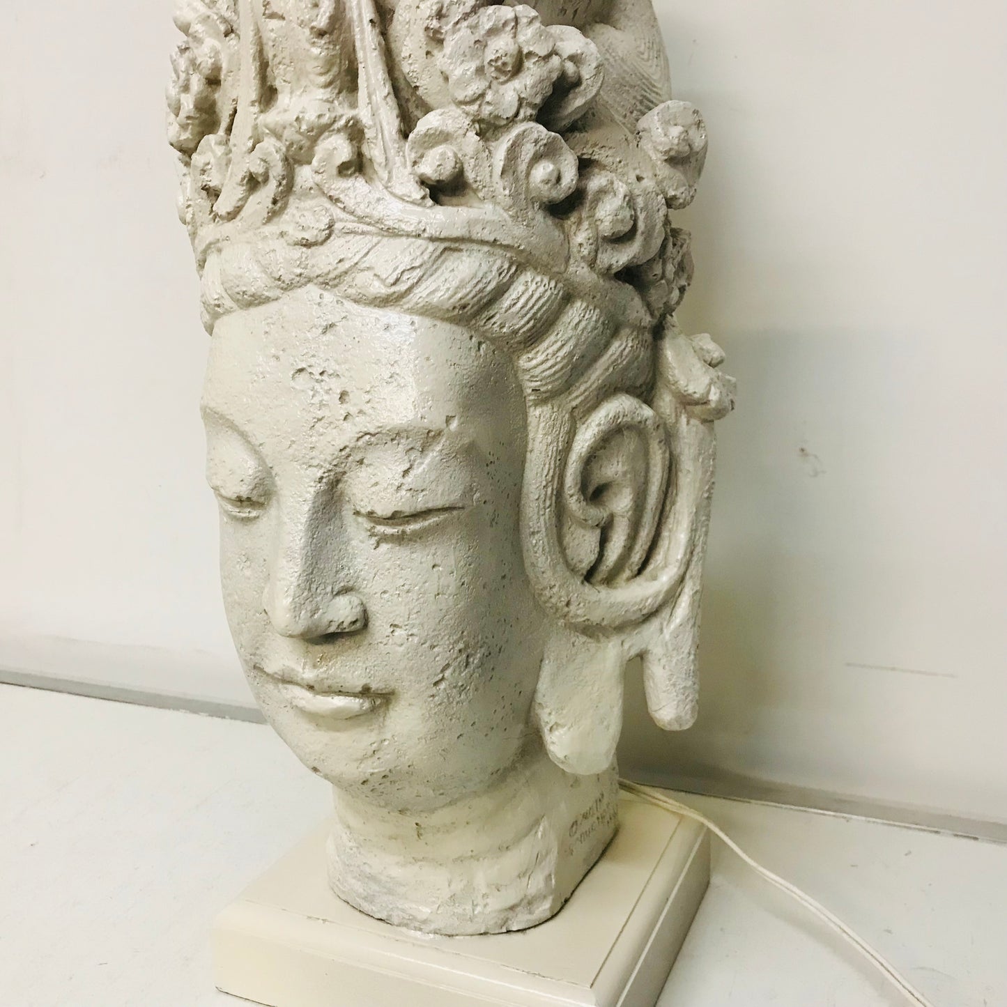 Lamp Base Only - Oversized 1968 Balinese Reproduction Sculpture Table Lamp