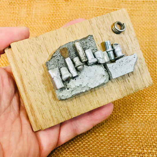 Found Object Sculpture - Itty Bitty City 2: Lakeside