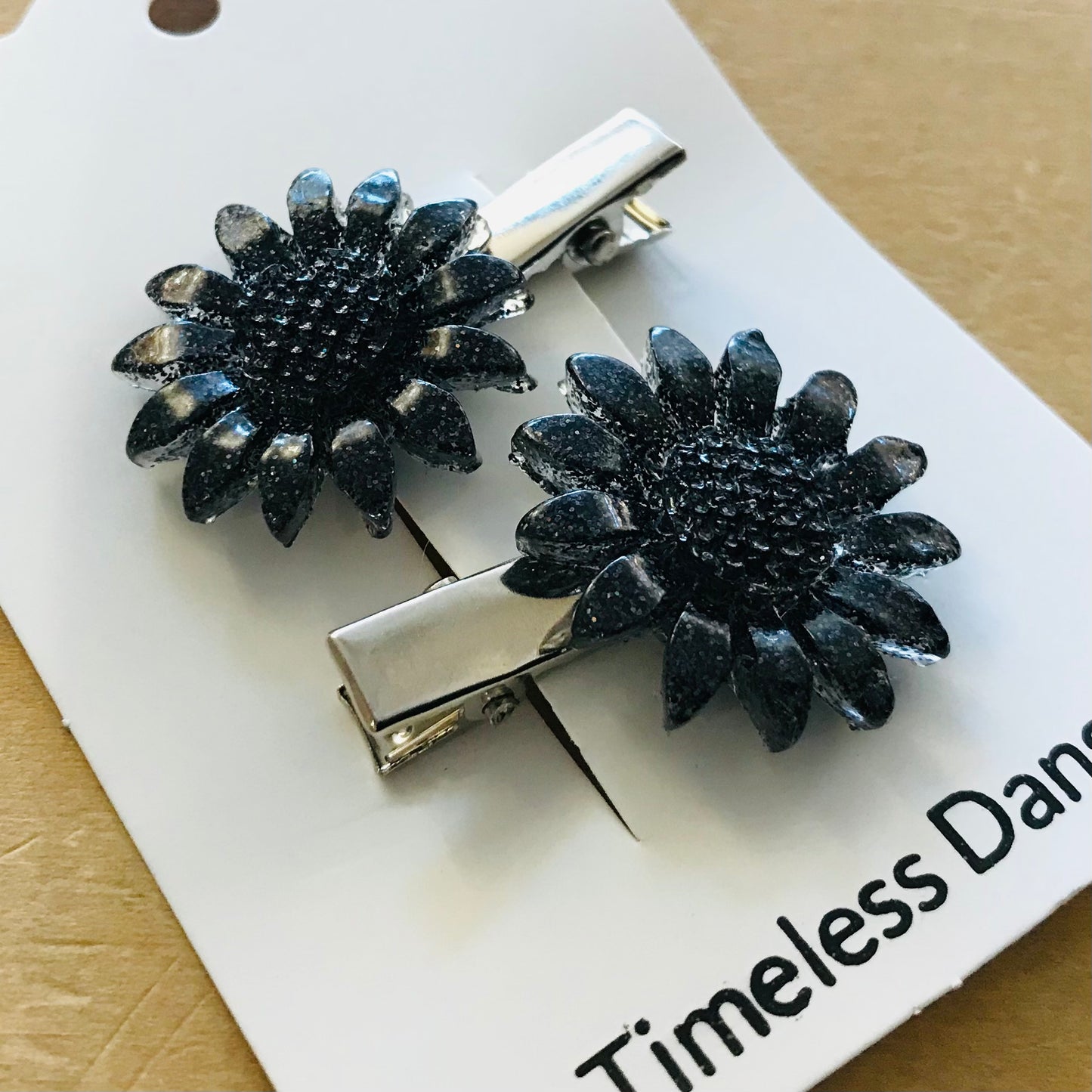 Resin Sparkle Hair Clips - Mini Set of 2