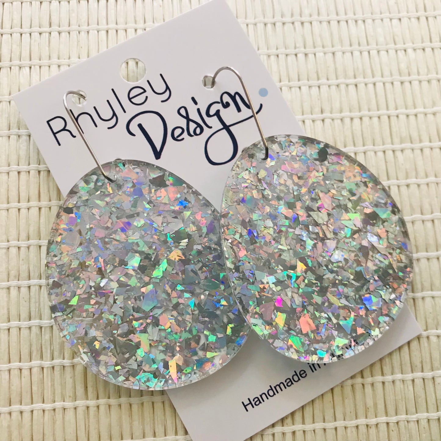 Bold Perspex Disc Earrings