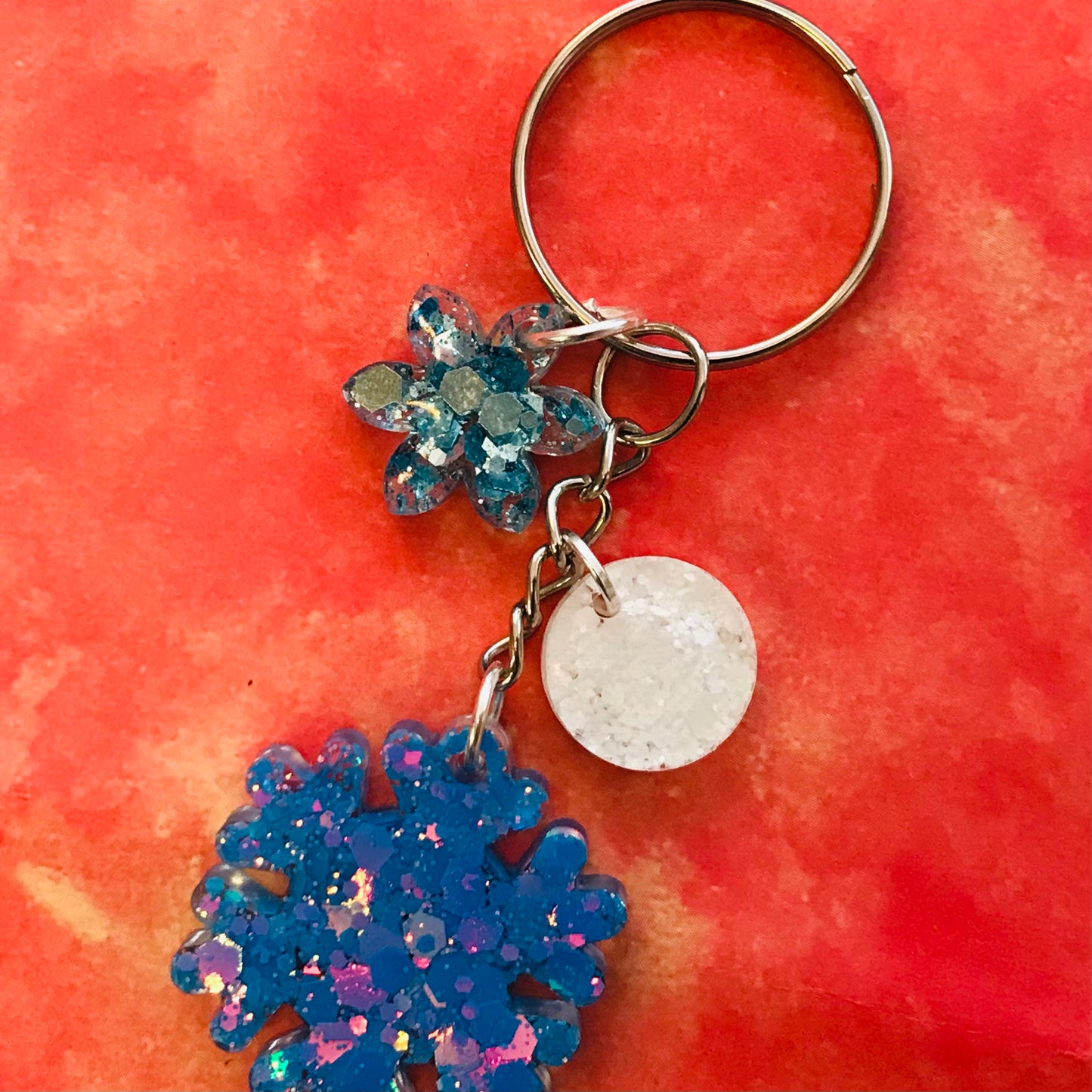 Resin Sparkle Christmas Key Chains