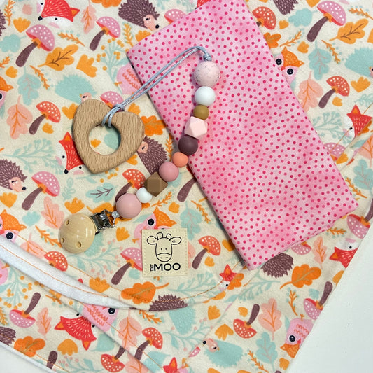 Gift Box - Blanket, Burp Cloth & Silicone Teether