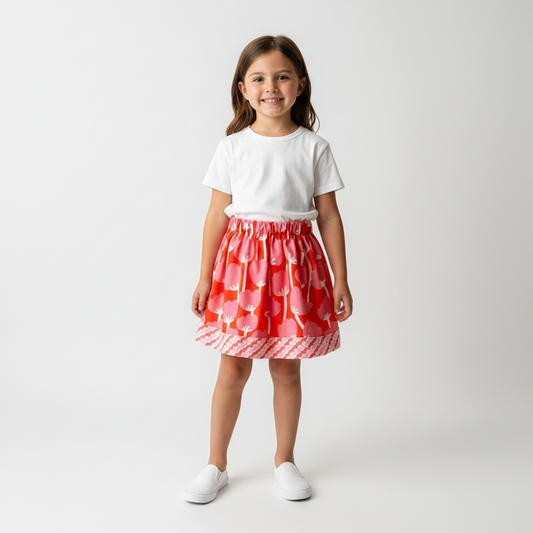 Cotton Skirt - FLOWERS