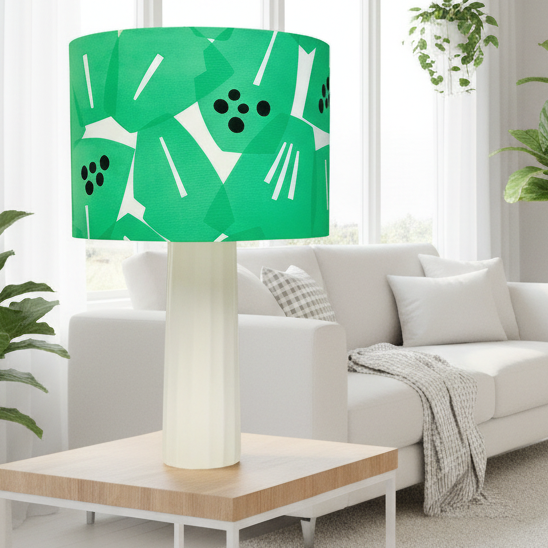 Custom Lamp Shade only - Ullranunkel Green Poppies