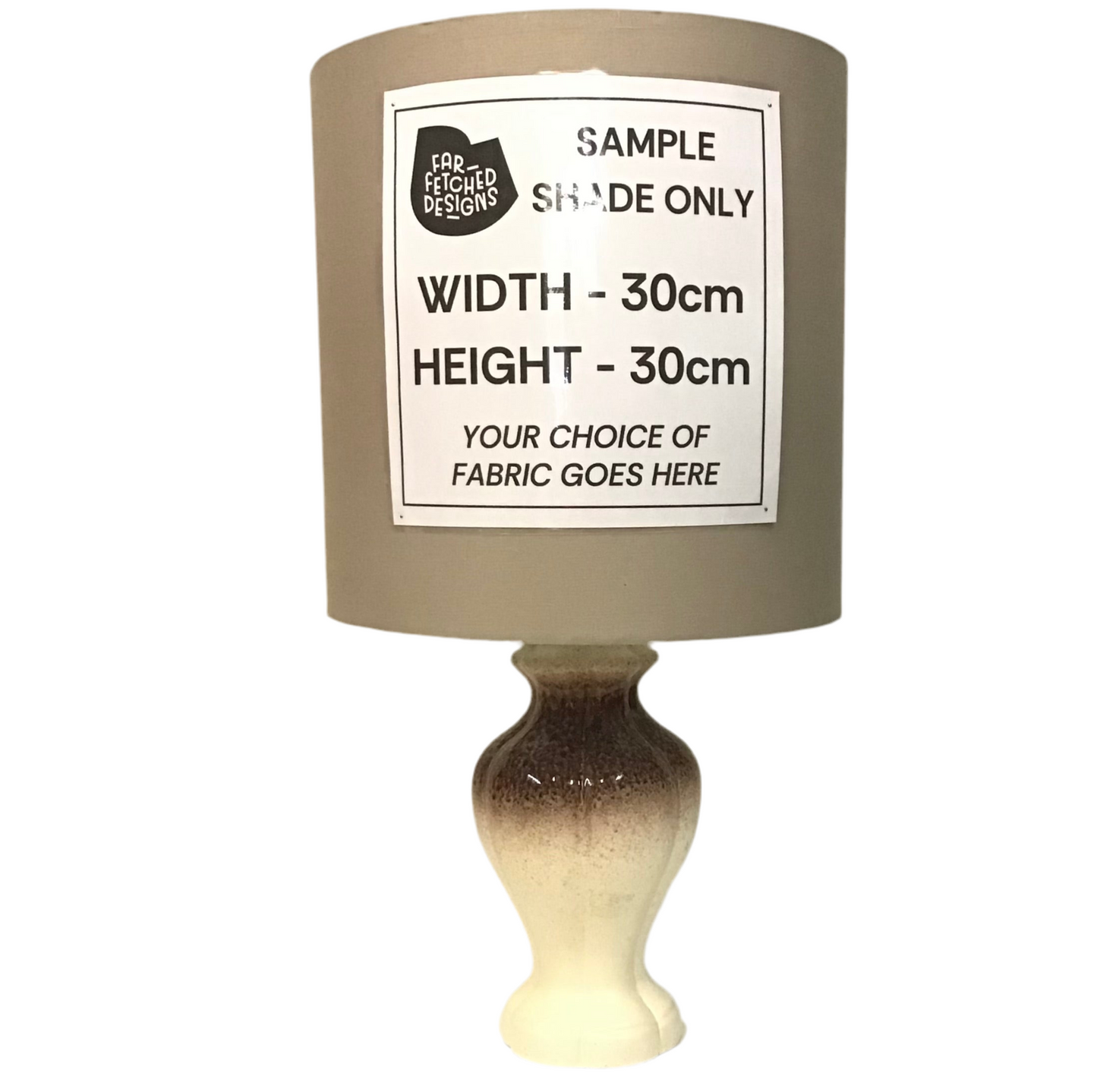 Lamp Base Only - MCM French Brown Ceramic Table Lamp