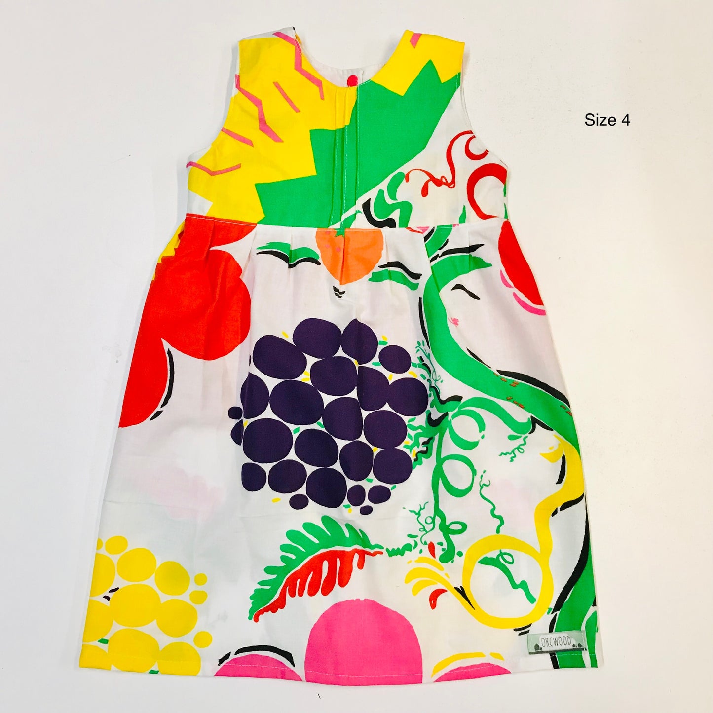 Girls empire handmade dress - 80s Fruit Salad
