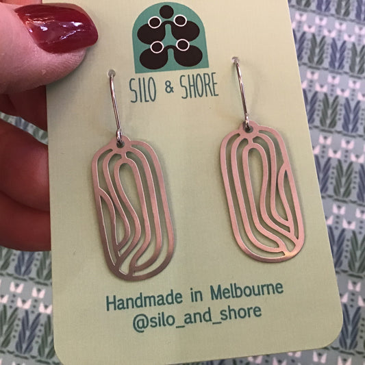 Stainless Steel Statement Earrings - Pathways Range