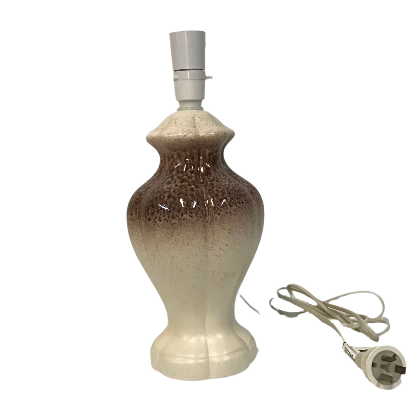 Lamp Base Only - MCM French Brown Ceramic Table Lamp