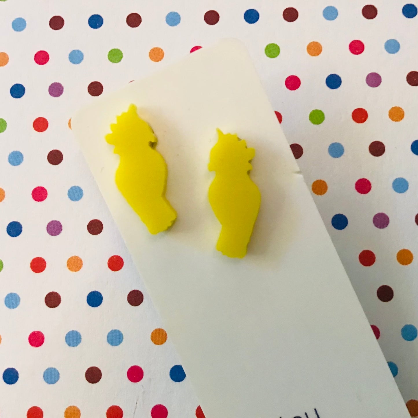 Novelty Studs Earrings - Graphic Acrylic