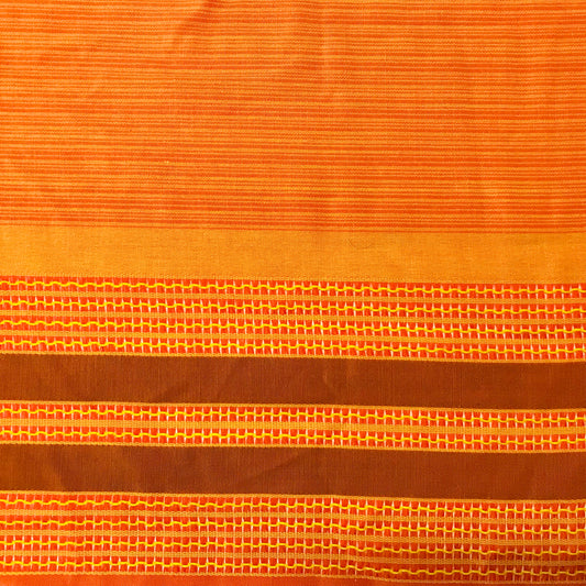 Custom Lamp Shade only - Mid Century Orange Knit Stripe Curtaining (salvaged)