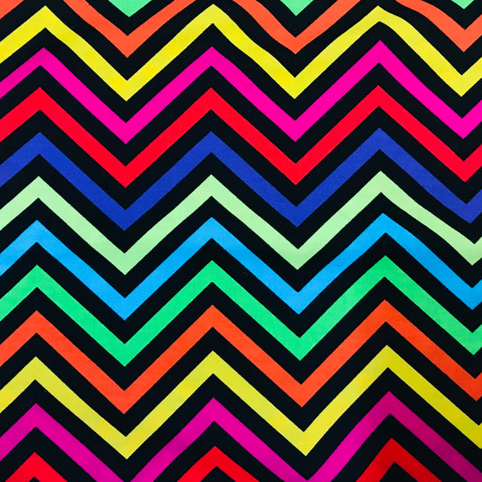 Custom Lamp Shade only - Rainbow Chevron Zig Zag