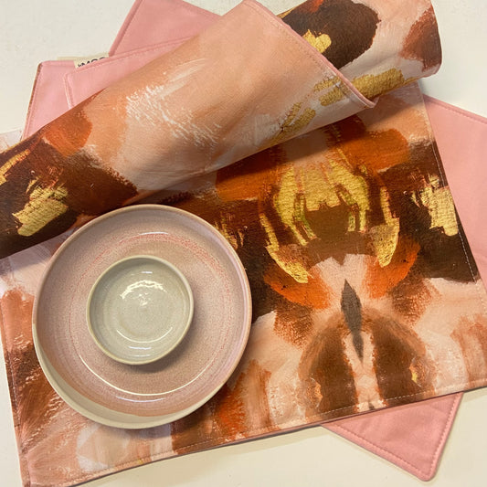 Reversible Placemats - Bindi Pink Gold with Blush Reverse (set of 4)