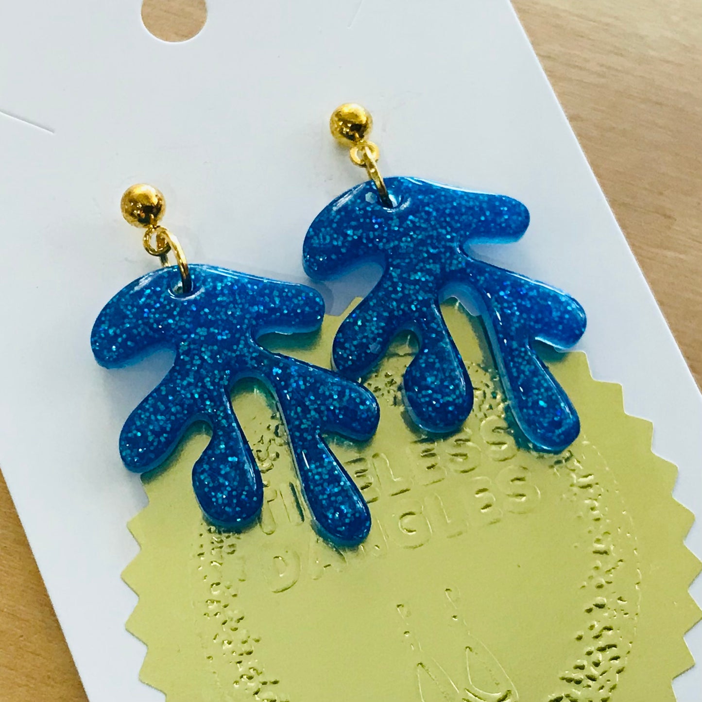 Novelty Resin Sparkle Dangles Earrings