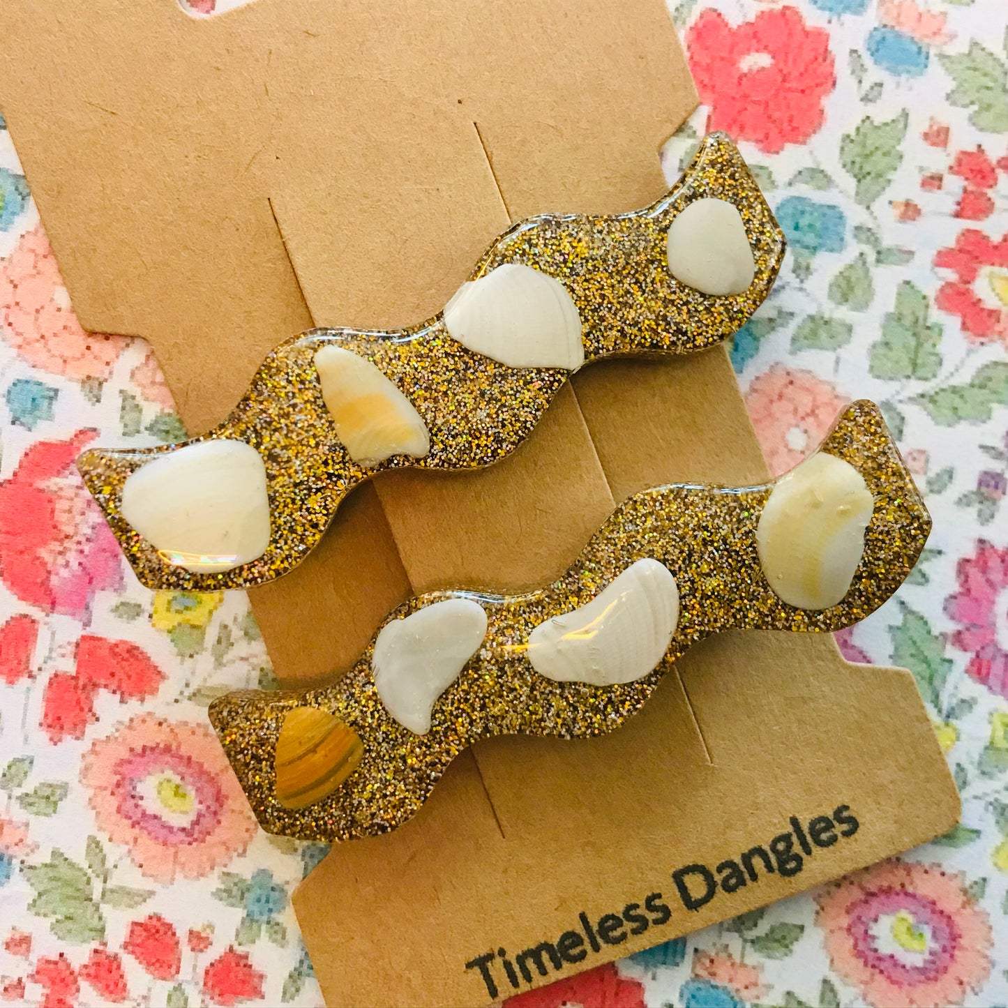Resin Sparkle Hair Clips - Set of 2