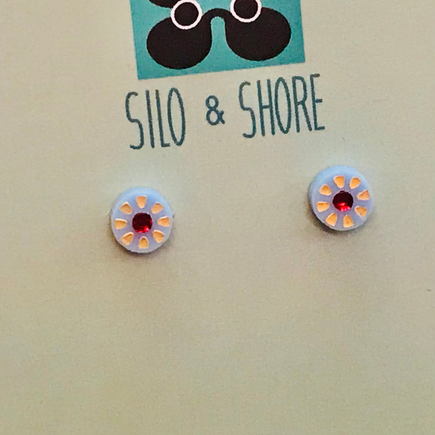 Art Deco Acrylic Earrings - Micro Studs