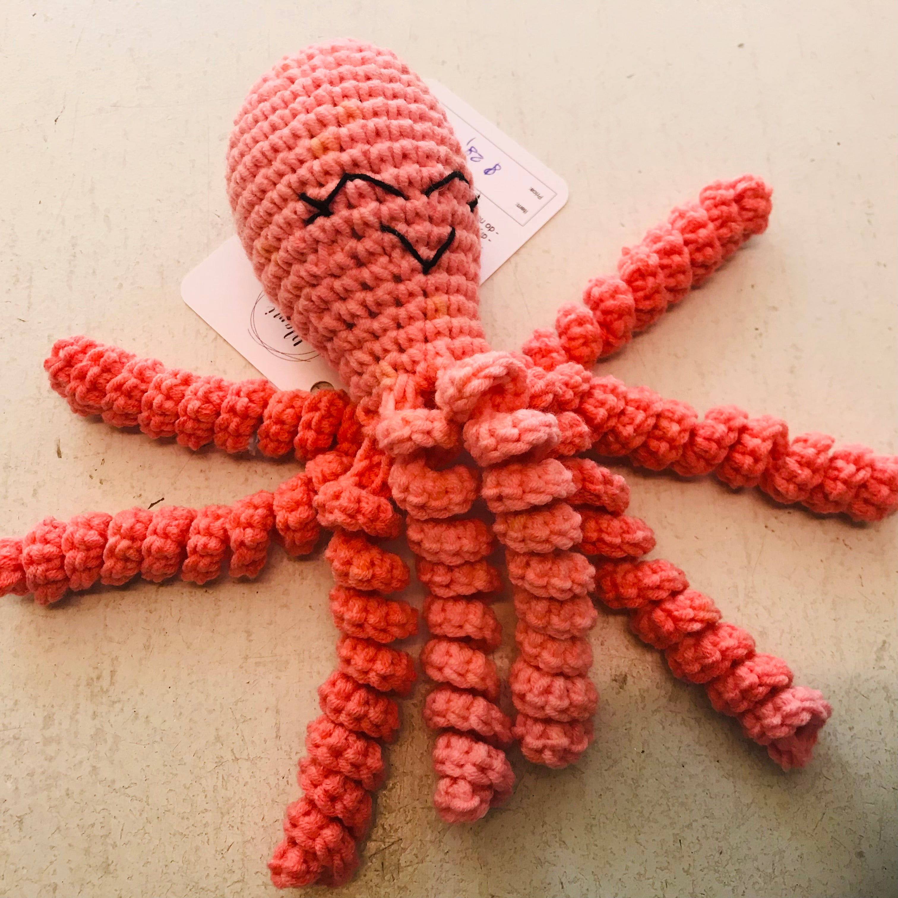 Octopus Crochet Toy - 100% cotton for Premmies & Newborns