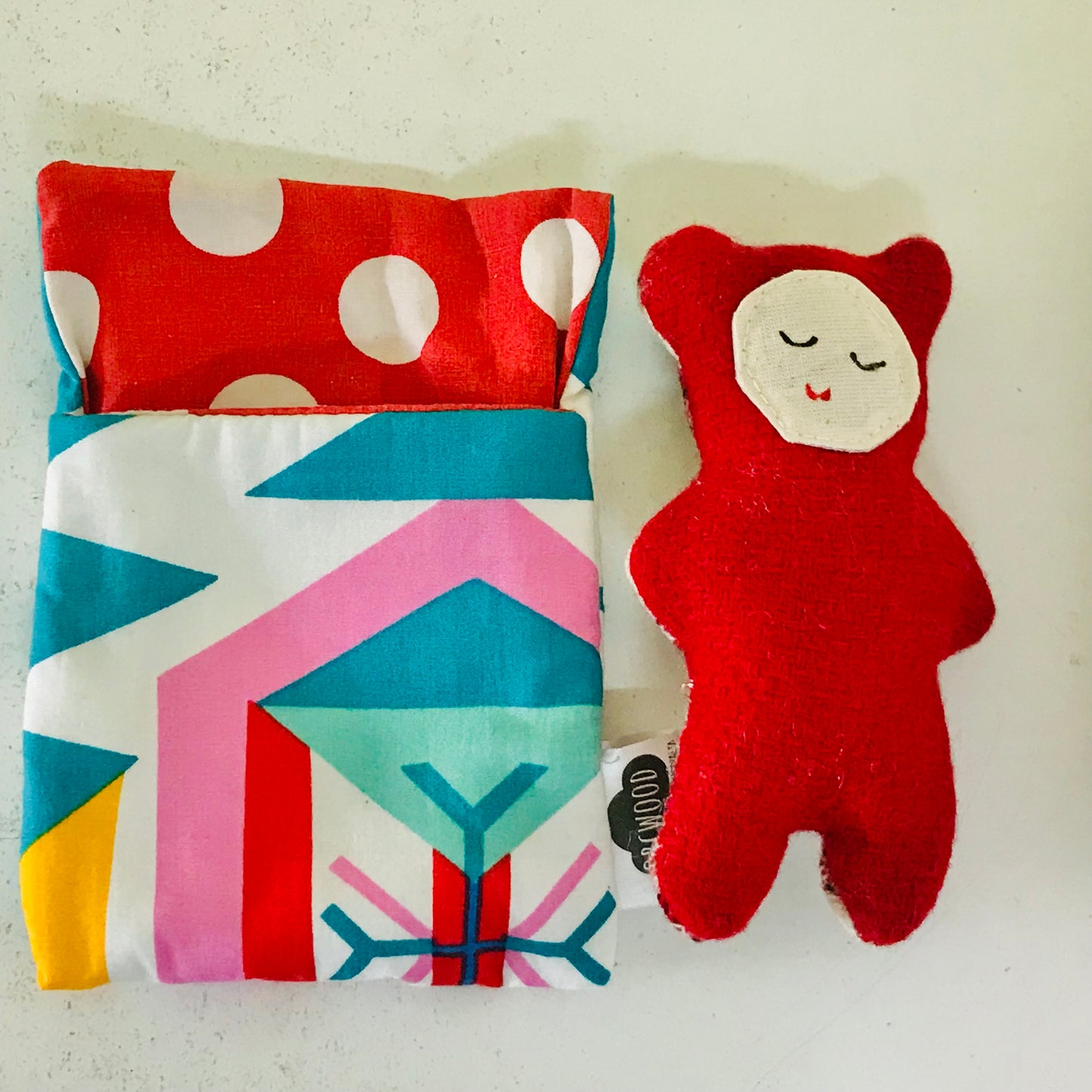 Handmade OOAK Mini Sleepy Bear with Sleeping Bag