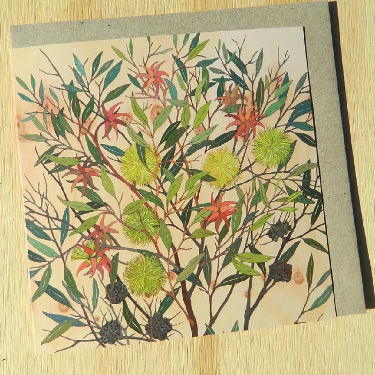 Flora Square Blank Greeting Cards