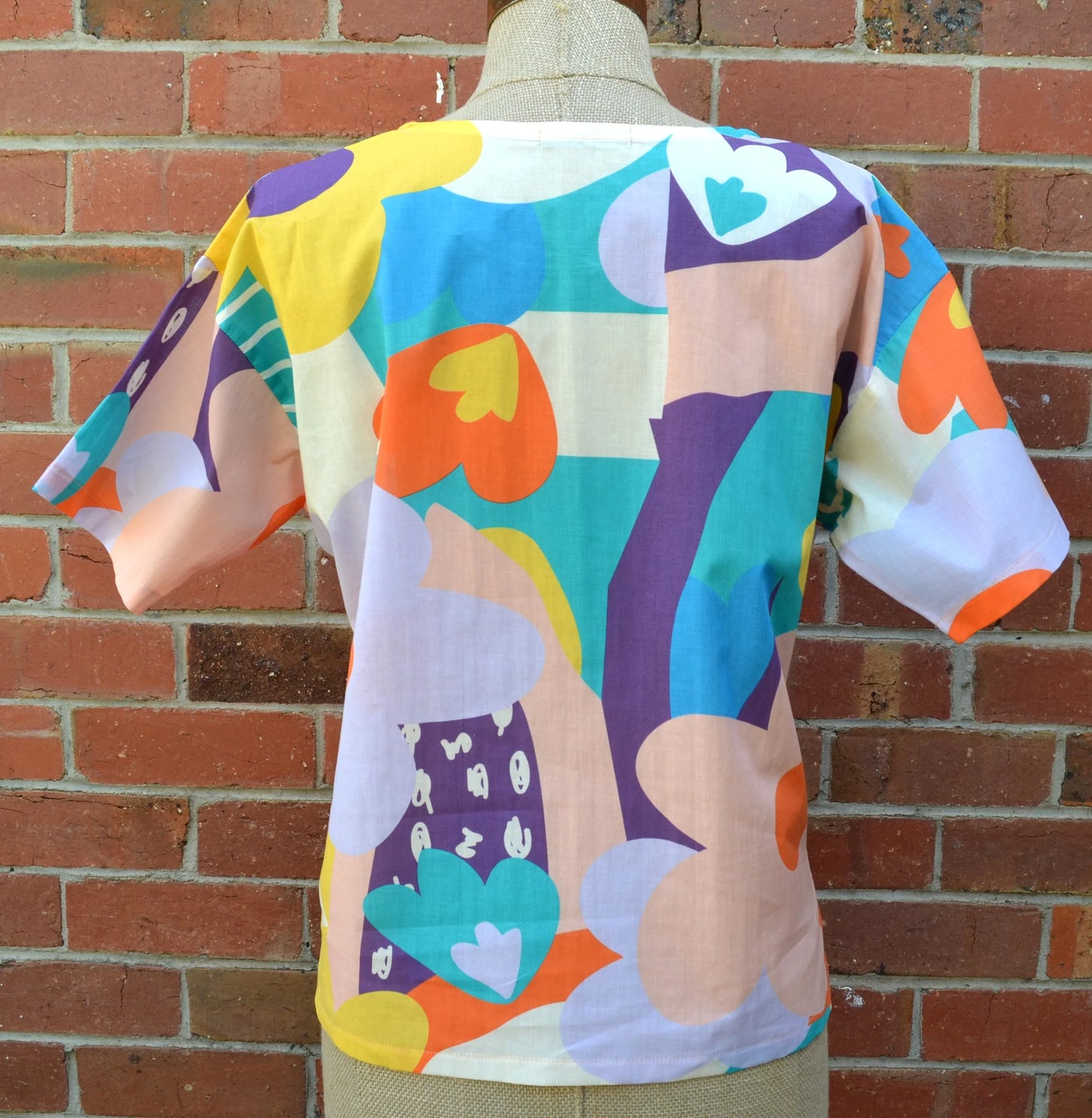 Women's Handmade Exeter Top - Big Bright Floral